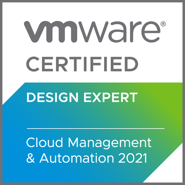 VCDX-CMA 2021 VMware Certified Design Expert  Cloud Management and Automation 2021 Logo