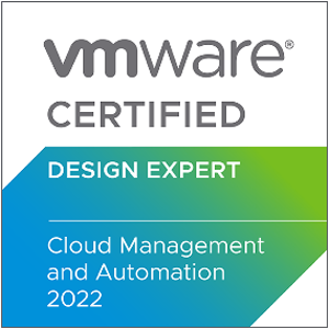 VCDX-CMA 2022 VMware Certified Design Expert — Cloud Management and Automation 2022 Logo