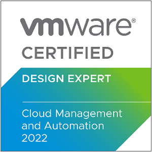 VCDX-CMA 2022 VMware Certified Design Expert  Cloud Management and Automation 2022 Logo